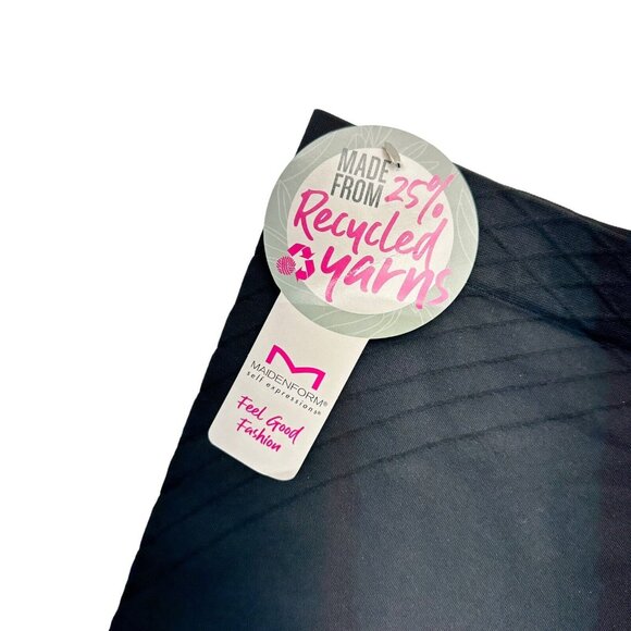 Maidenform Cool Comfort High Waist Firm Shaping Shorts SZ M  Black Recycled Yarn - Picture 5 of 10